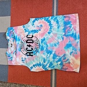 NEW TIE DYED AC/DC TANK TOP